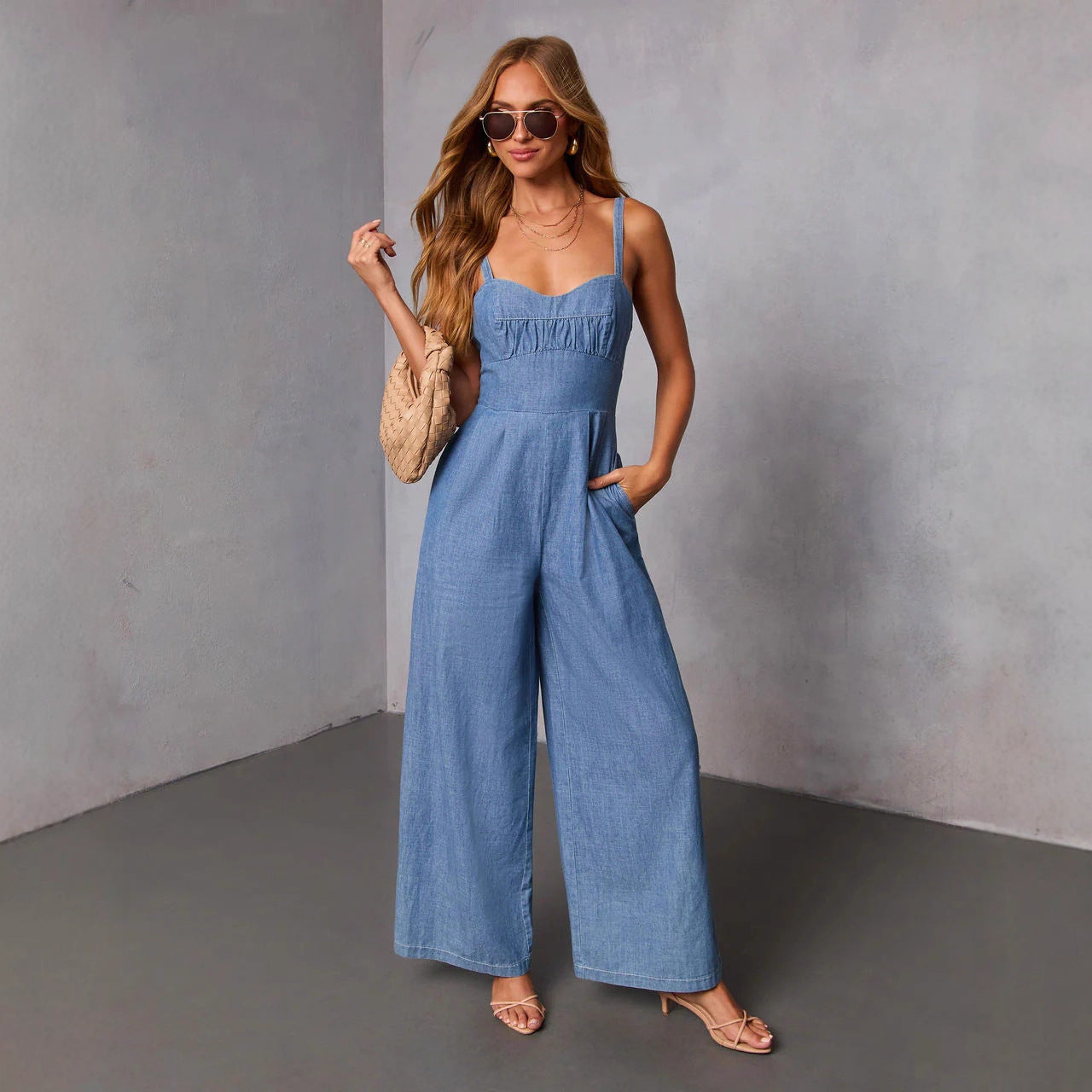 Combinaison Femme Denim Élégante