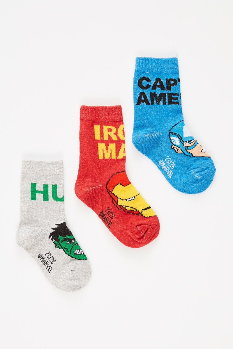 Lot de 3 Chaussettes Avengers Garçon – Marvel Héros