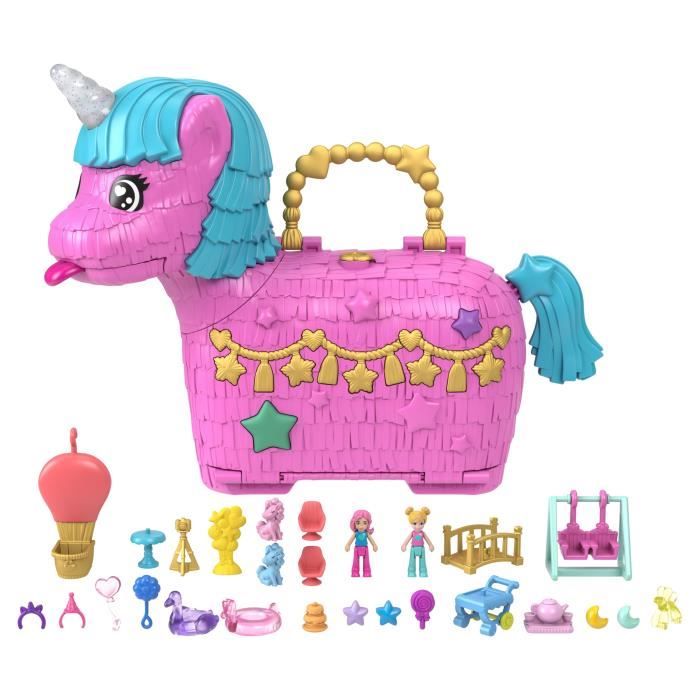 Polly Pocket-Les licornes font la fete-Coffret avec 2 mini-figurines HYD96
