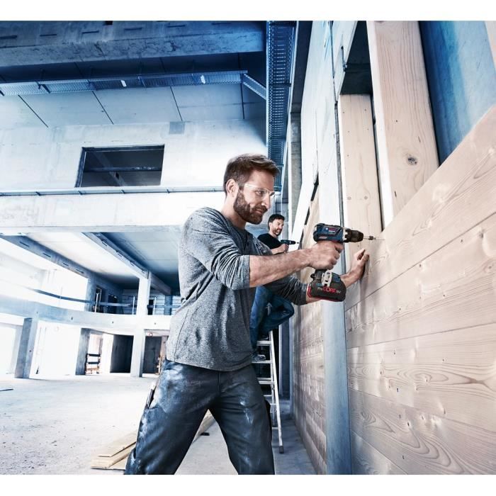 Perceuse-visseuse Bosch Professional GSR 18V-50 + 2 batteries 2,0Ah + chargeur GAL 18V-20 + 43 accessoires + Sacoche