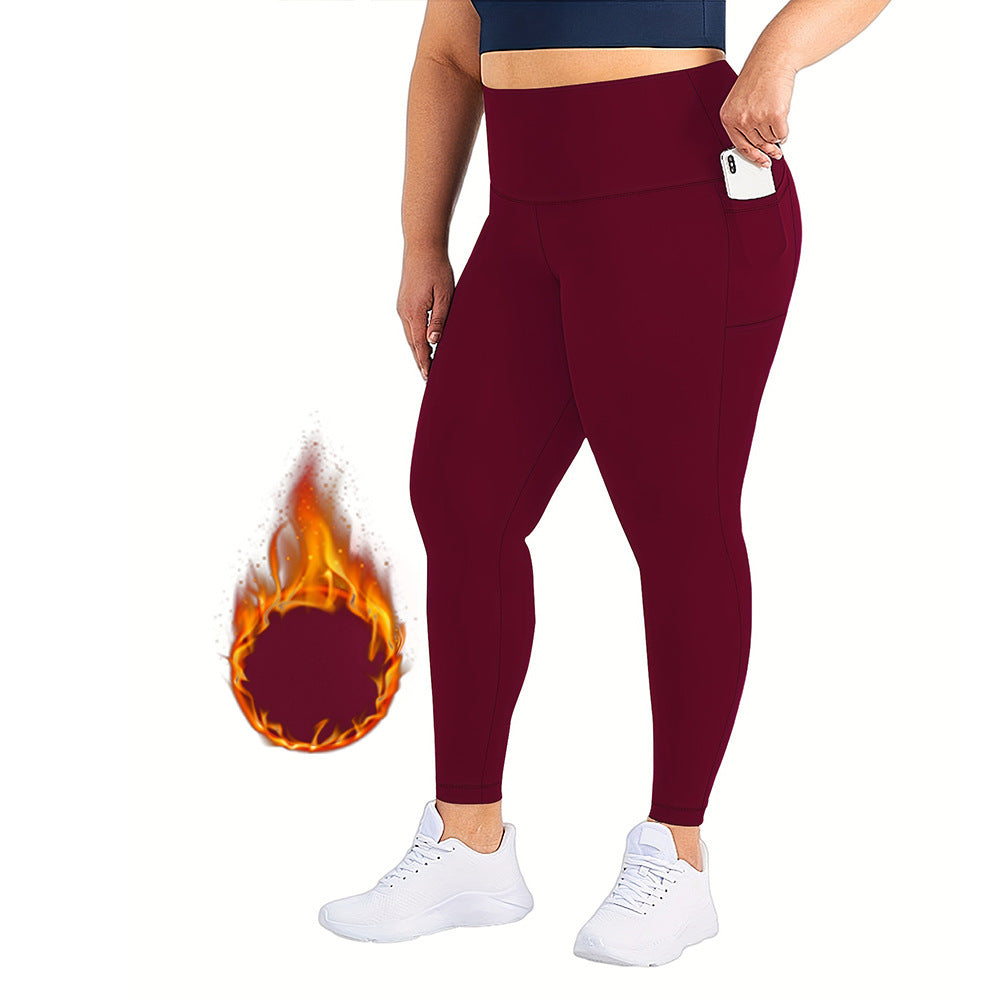 Legging Femme Polaire Taille Haute – Yoga & Hiver Ultra Chaud