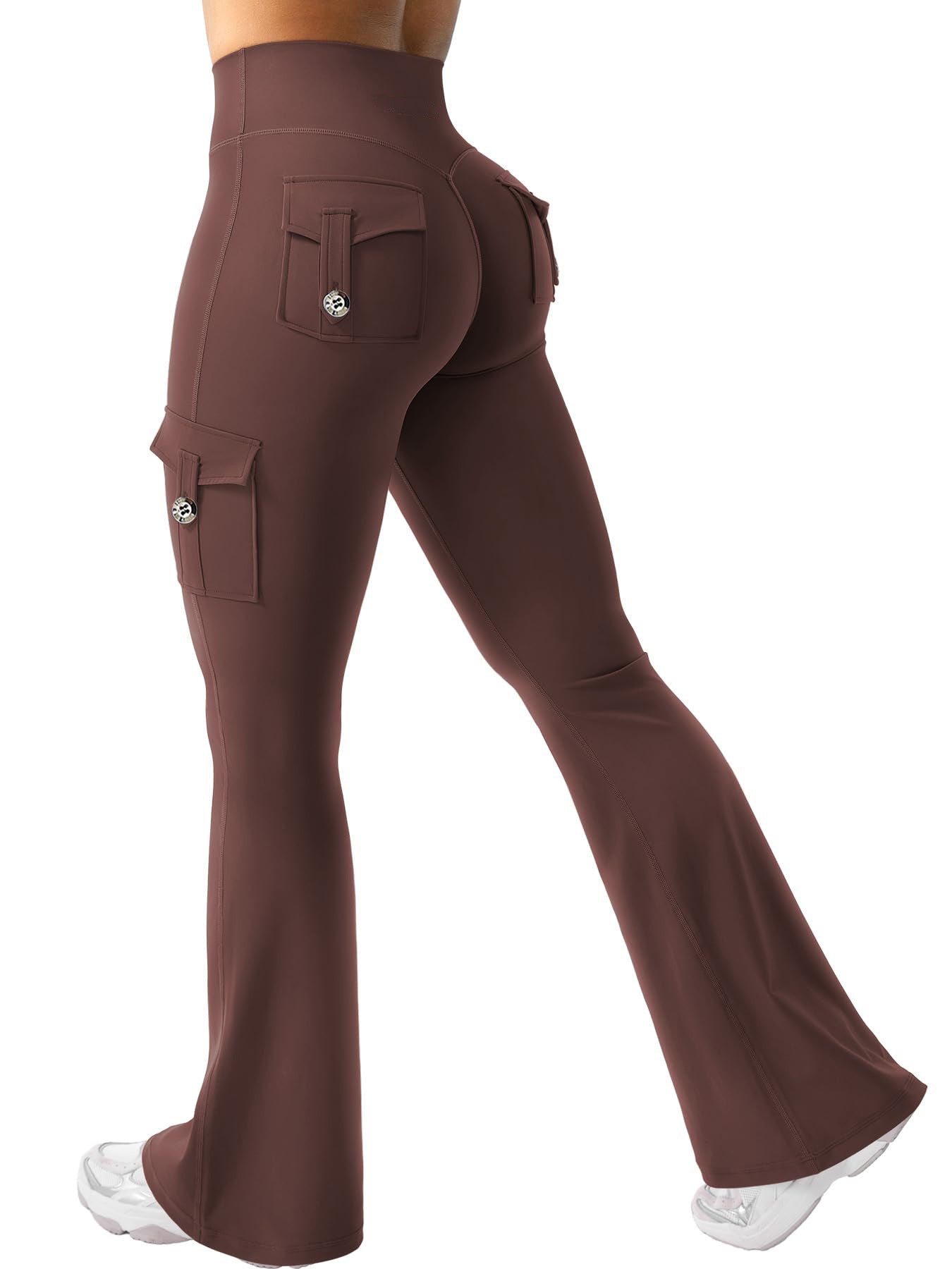 Pantalon Femme Bootcut Stretch Gainant – Effet Push-Up & Taille Haute