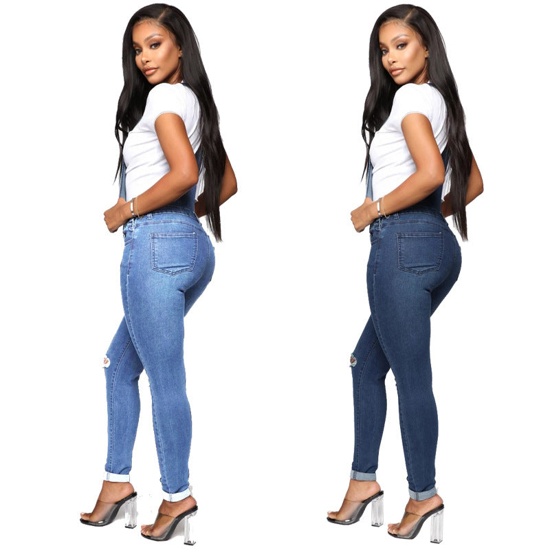 Salopette Jean Femme Slim Denim