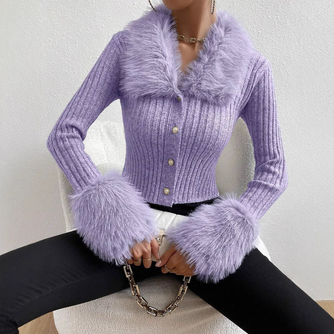 Pull femme noir ajusté manches longues