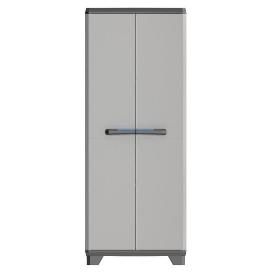 KIS Armoire de rangement haute Linear - 68 x 39 x 173 cm - Noir et gris