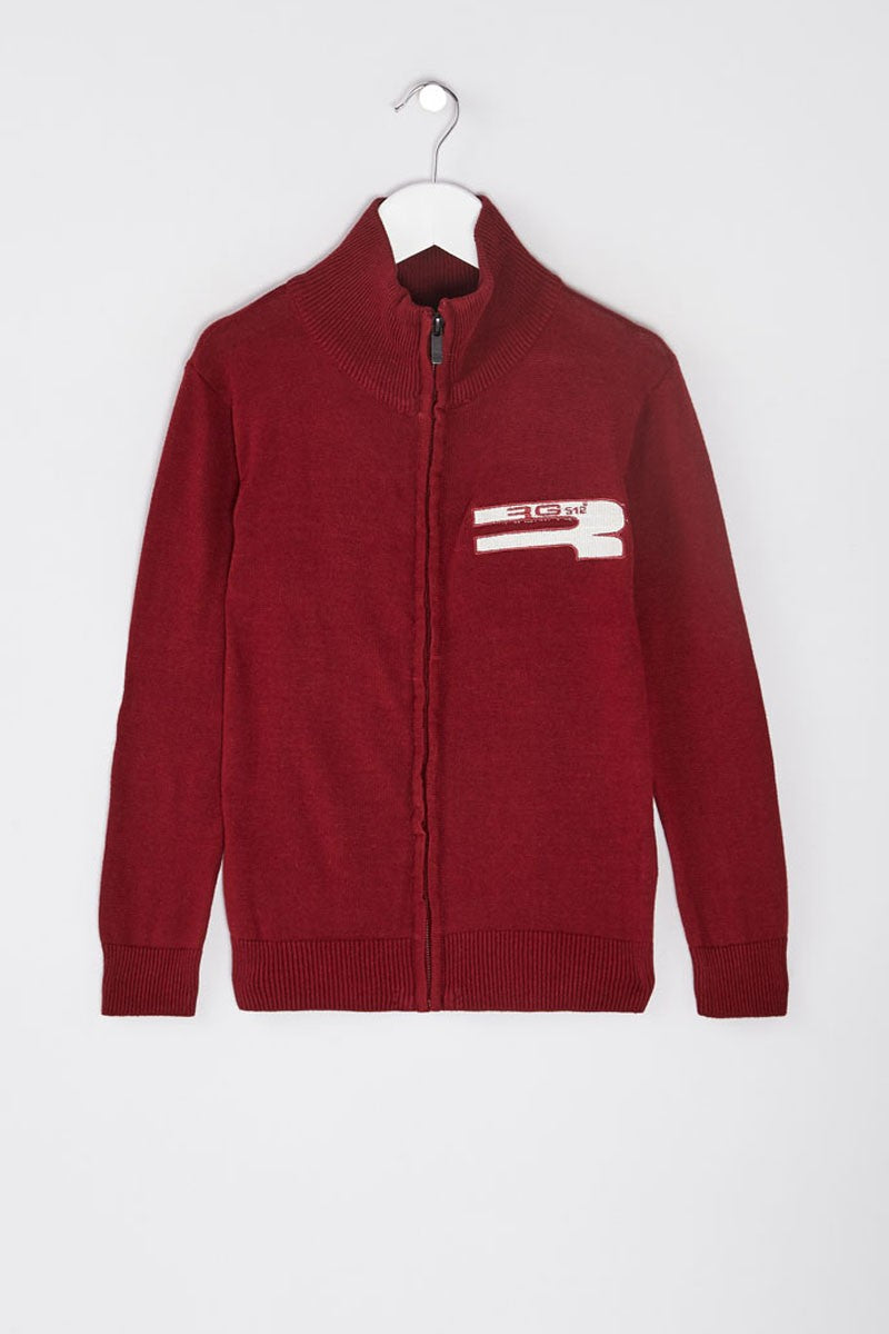 👕 sweat bordeaux basique – Garçon (4 à 14 ans)