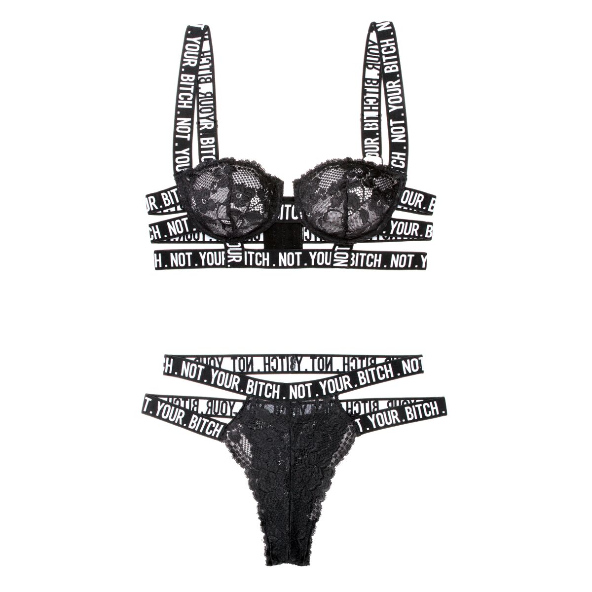 Ensemble de Lingerie Fantasy Lingerie Noir (M/L)
