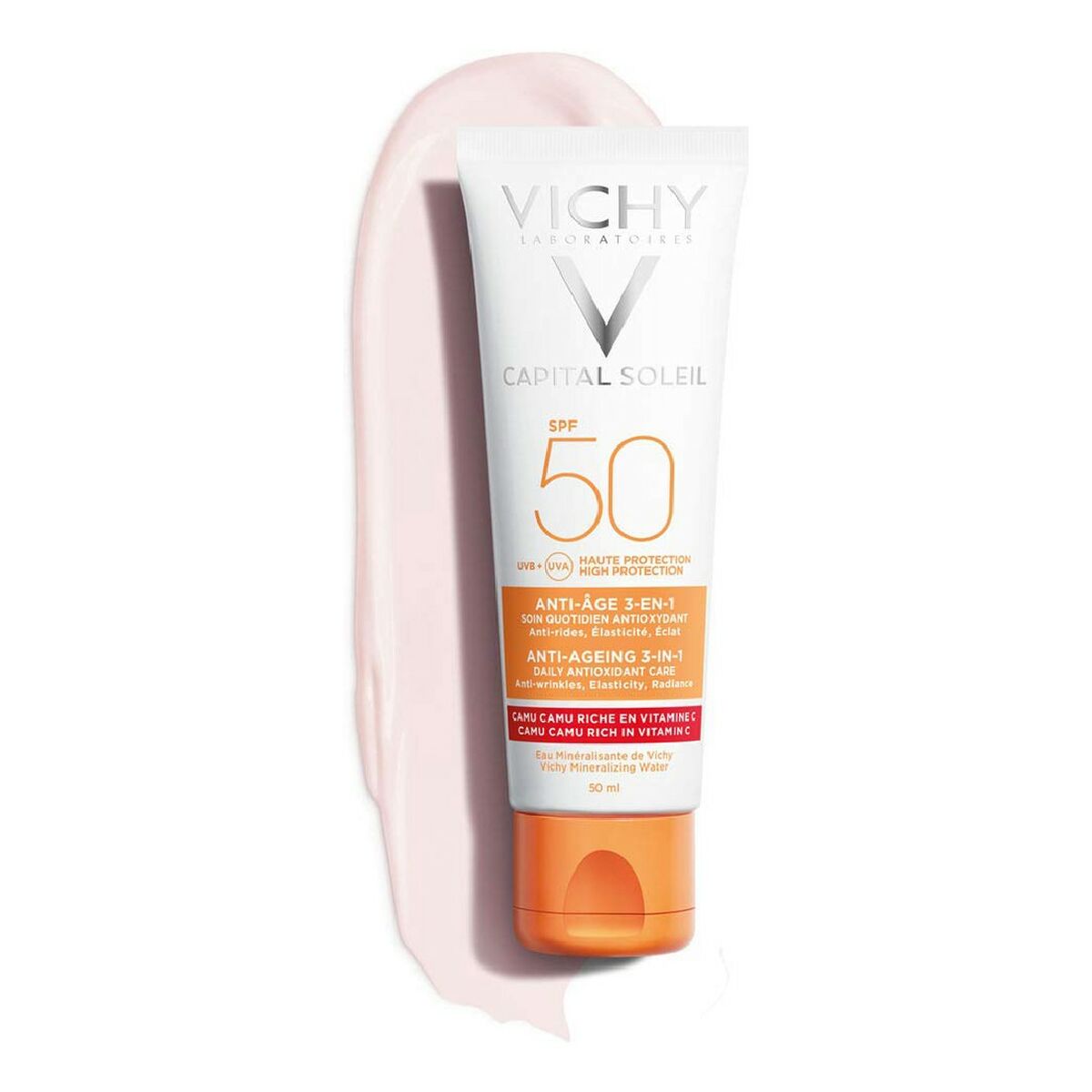 Écran solaire visage Vichy VCH00115 Spf 50 3-en-1 Anti-âge