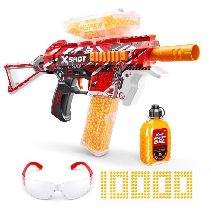 Blaster Hyper Gel - ZURU - X-SHOT Medium Trace Fire - Automatique et semi-automatique - 2500 pastilles - Portée 51 m/sec