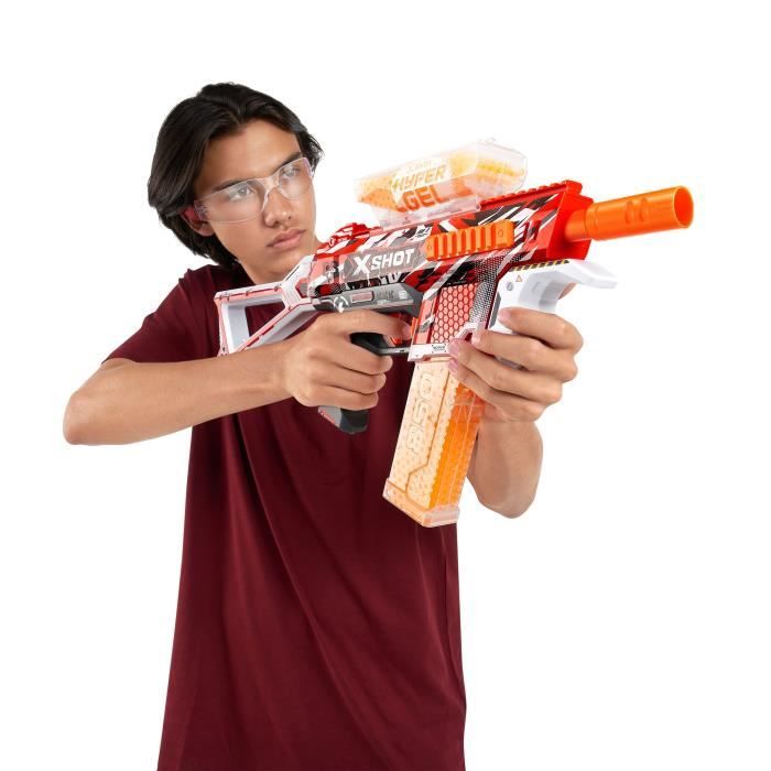 Blaster Hyper Gel - ZURU - X-SHOT Medium Trace Fire - Automatique et semi-automatique - 2500 pastilles - Portée 51 m/sec