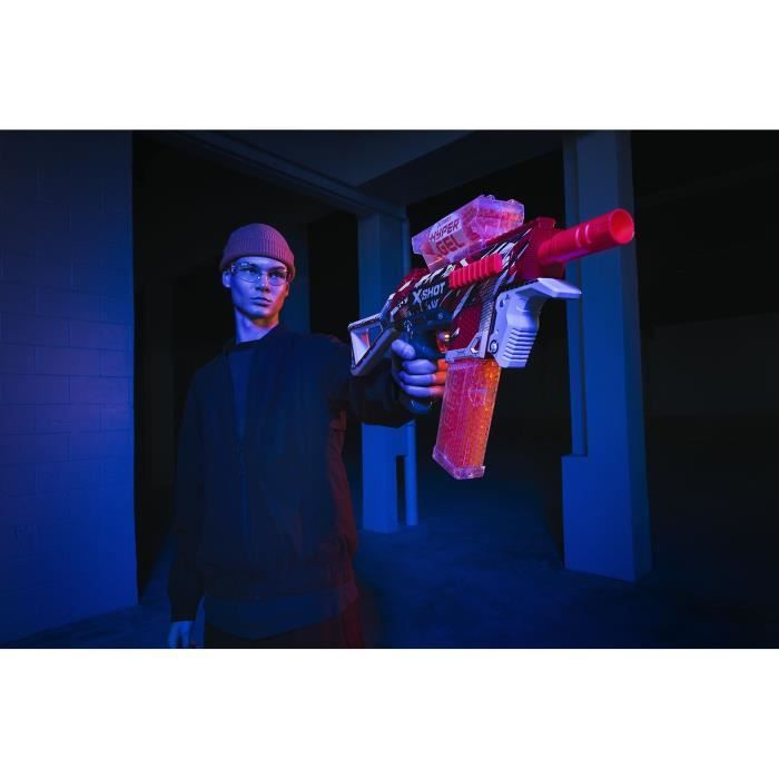 Blaster Hyper Gel - ZURU - X-SHOT Medium Trace Fire - Automatique et semi-automatique - 2500 pastilles - Portée 51 m/sec