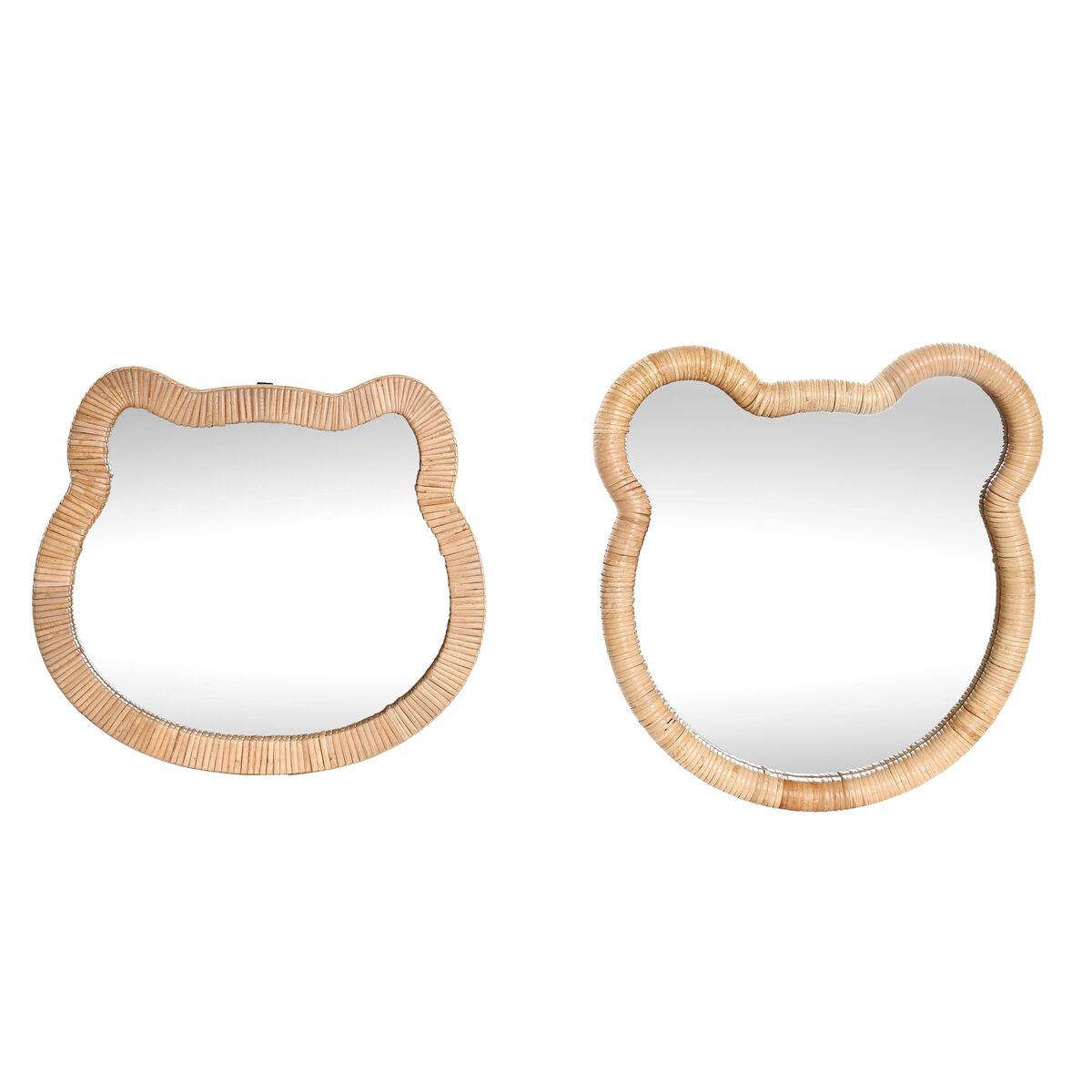 Miroir mural Home ESPRIT Naturel 40 x 3 x 42 cm 40 x 3 x 43 cm (2 Unités)