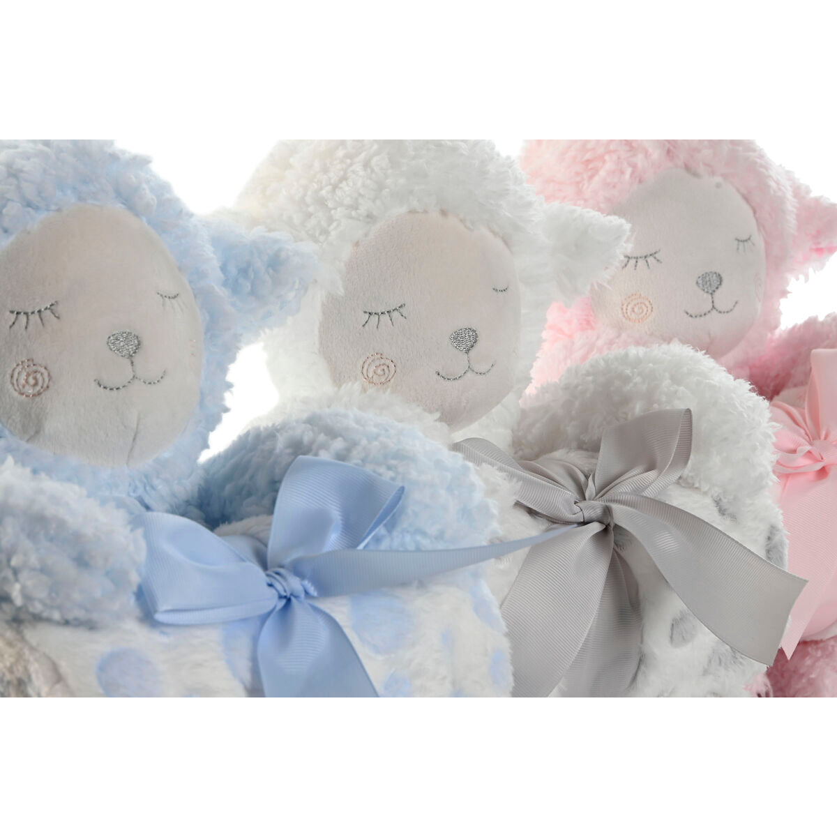 Coffret Bébé Home ESPRIT Bleu Beige Rose Polyester (3 Unités)