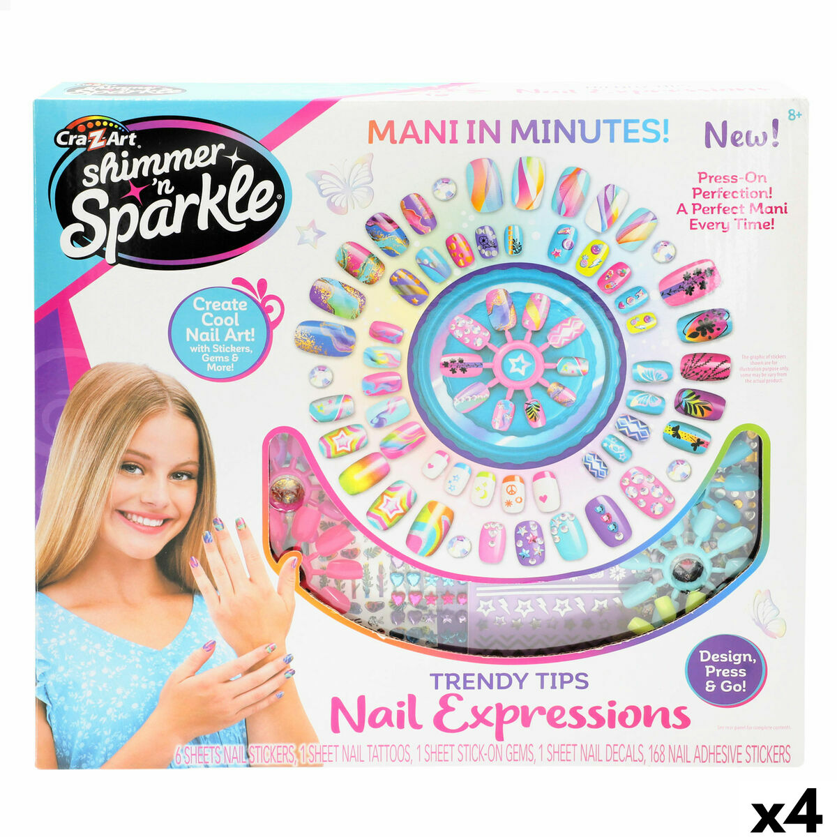 Kit de Design d'Ongles Cra-Z-Art (4 Unités)