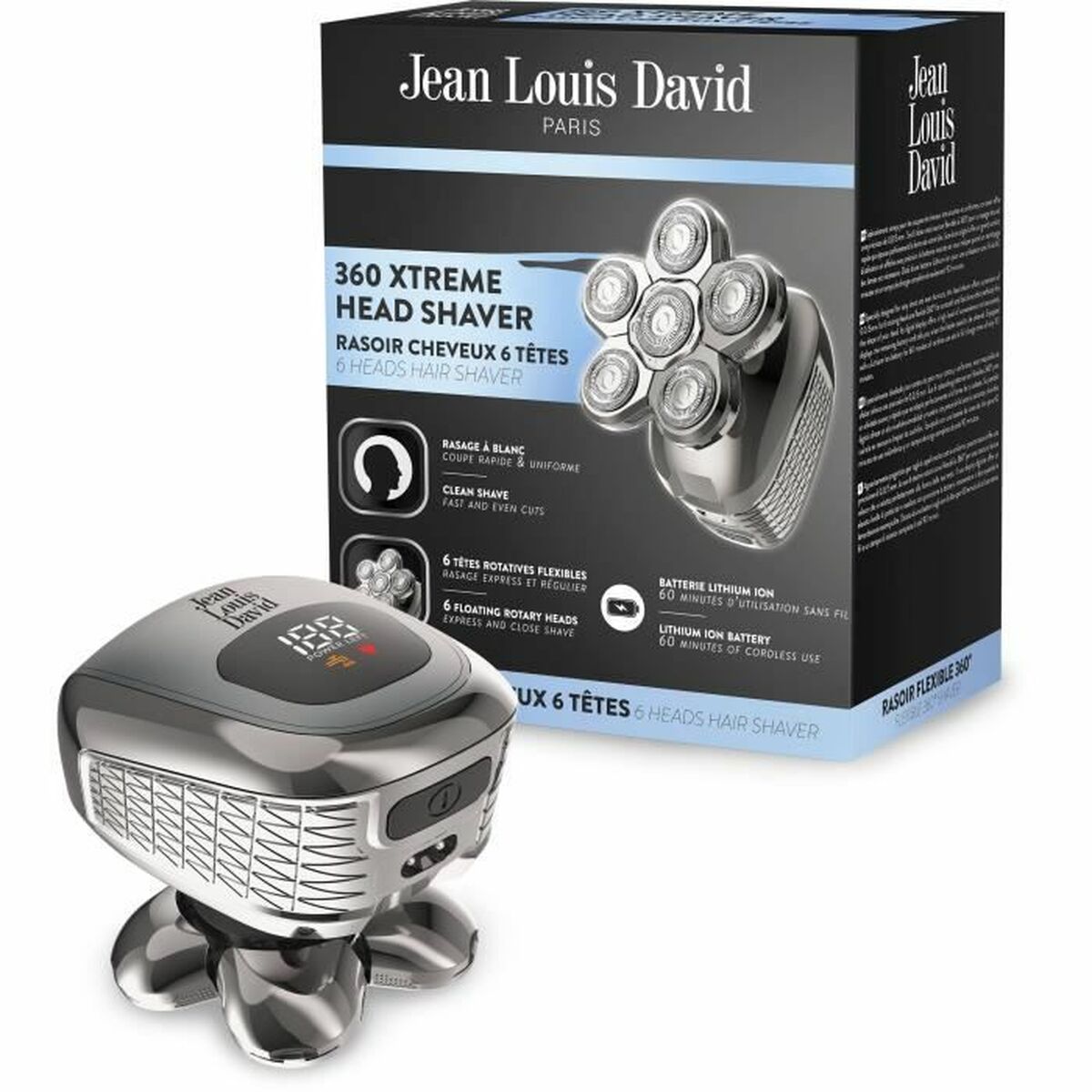 Tondeuse Jean Louis David JLD 360 XTREME HEAD SHAVER 6 Pièces