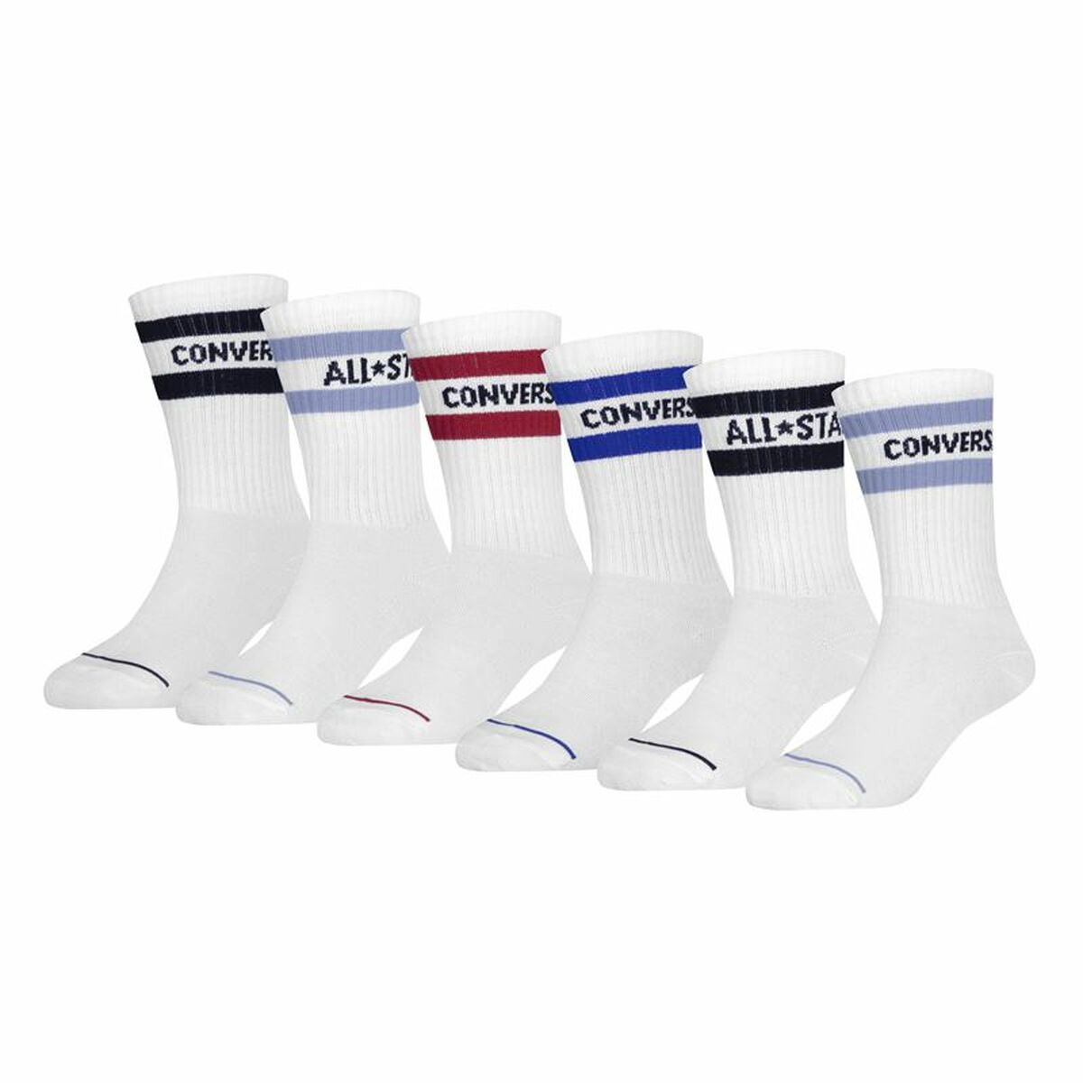 Chaussettes Converse Wordmark Crew Blanc (5-7 Ans)