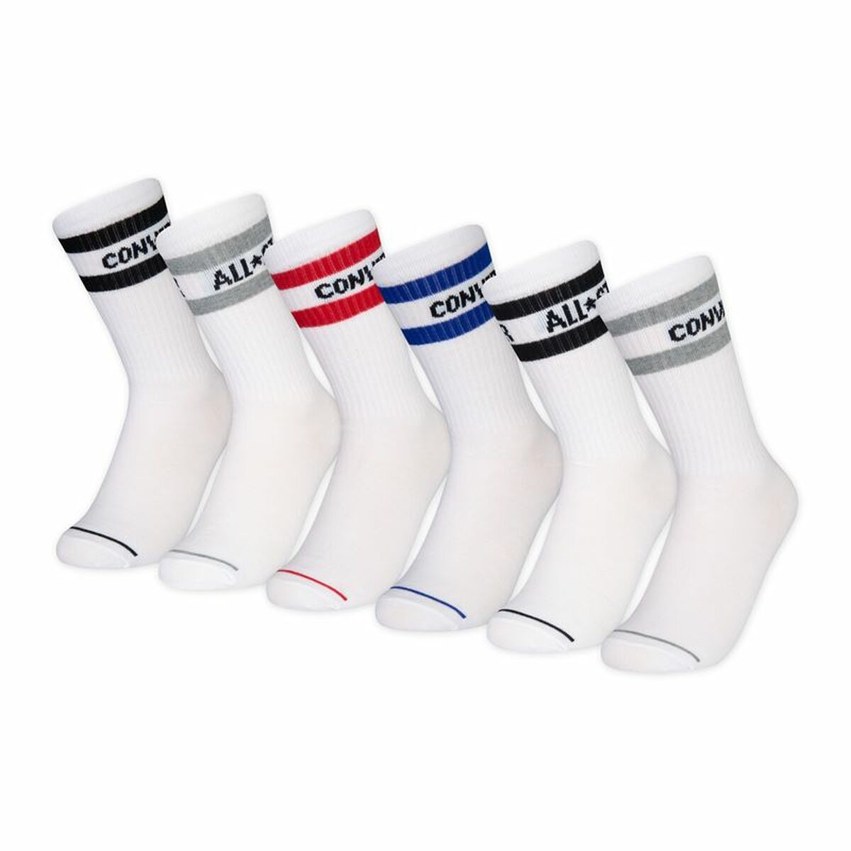 Chaussettes Converse Wordmark Crew Blanc (5-7 Ans)
