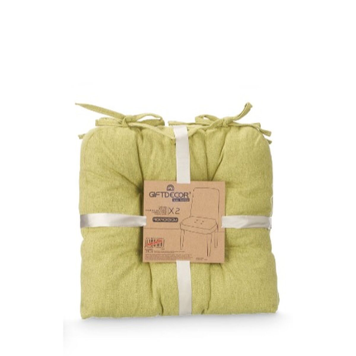 Ensemble de coussins Gift Decor Vert 40 x 40 x 7 cm 2 Pièces (6 Unités)