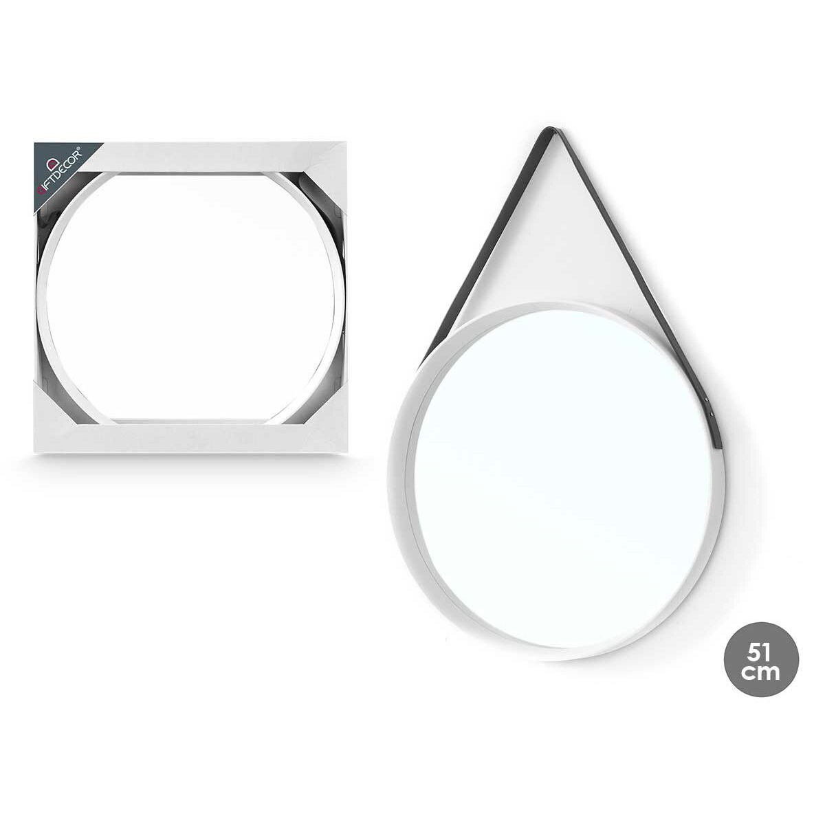 Miroir mural Gift Decor Blanc 51 x 4,5 x 76 cm (6 Unités)