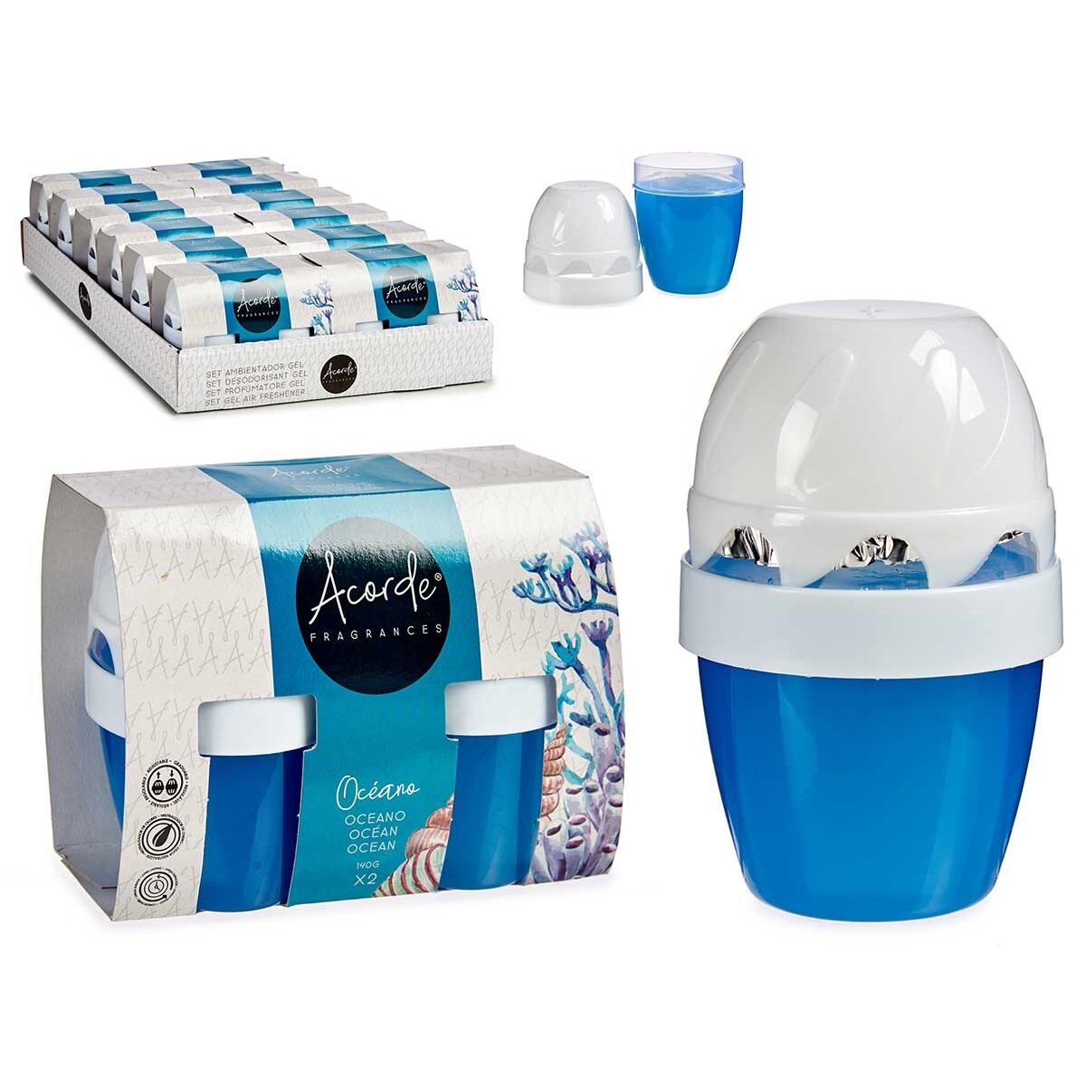 Lot de désodorisants Acorde Océan 2 Pièces (12 Unités)