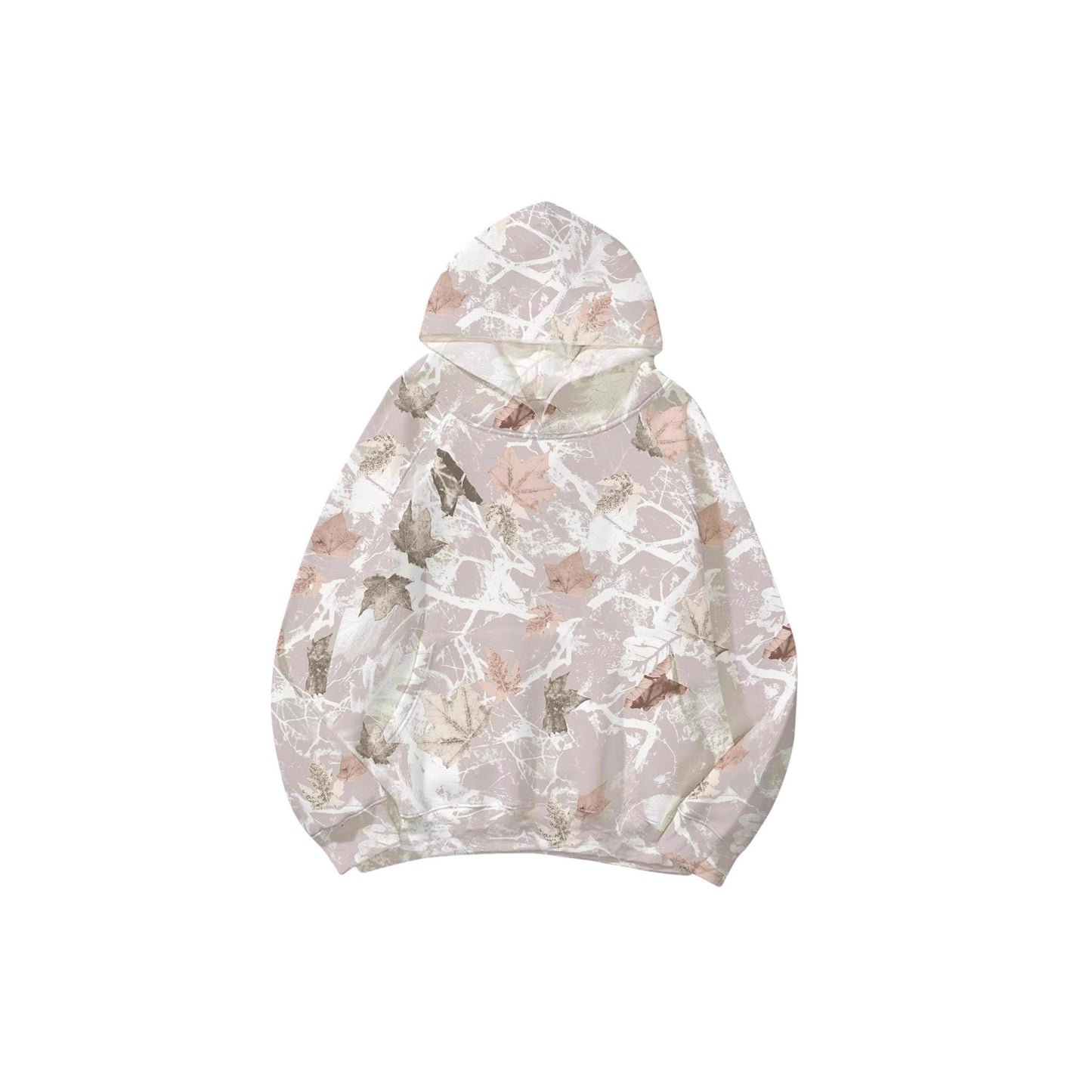Hoodie Femme Camouflage Effet Feuilles – Sweat à Capuche Tendance