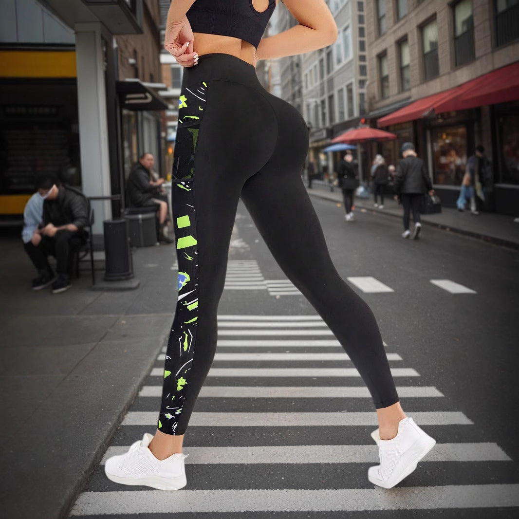 Legging Femme Yoga Évasé Taille Haute – Stretch Gainant avec Poches