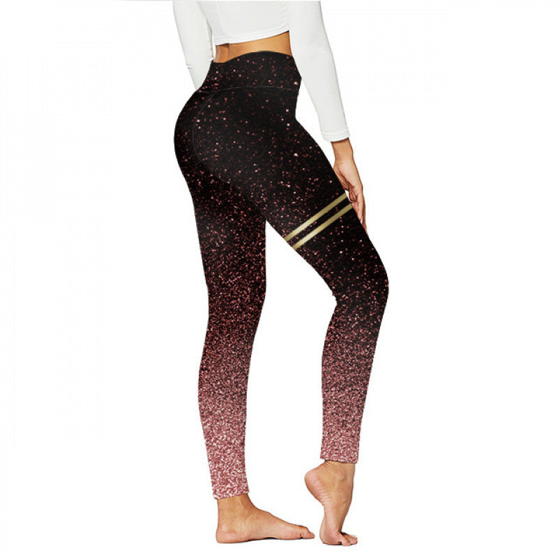Legging Femme Yoga Taille Haute – Stretch Gainant à Motifs Imprimés