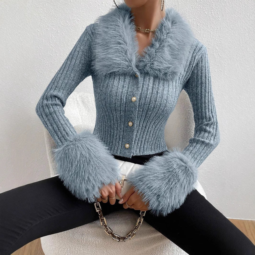 Pull femme noir ajusté manches longues