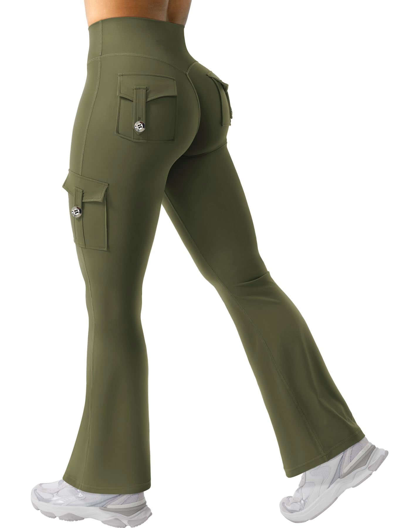 Pantalon Femme Bootcut Stretch Gainant – Effet Push-Up & Taille Haute