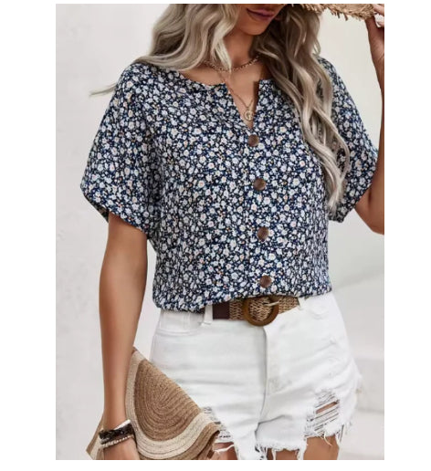 Top Femme Imprimé 3D – Coupe Ample Été