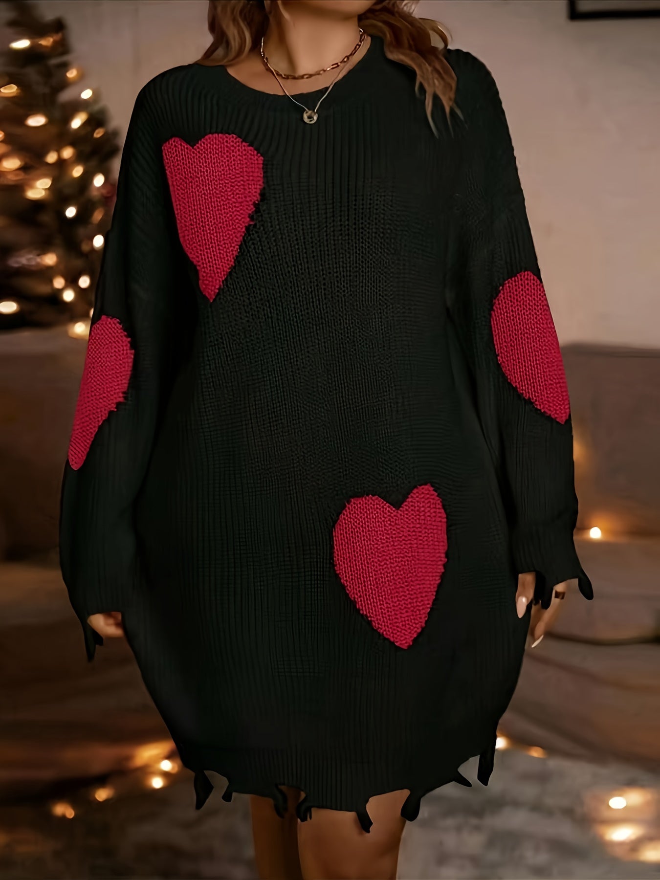 Robe pull élégante grande taille pour femme