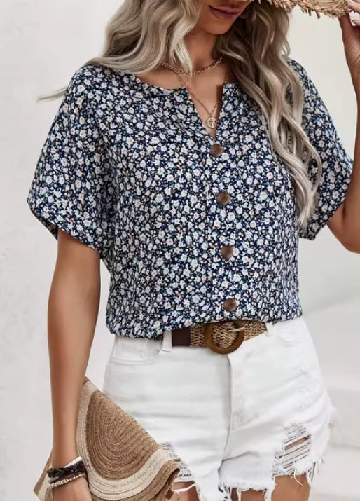Top Femme Imprimé 3D – Coupe Ample Été