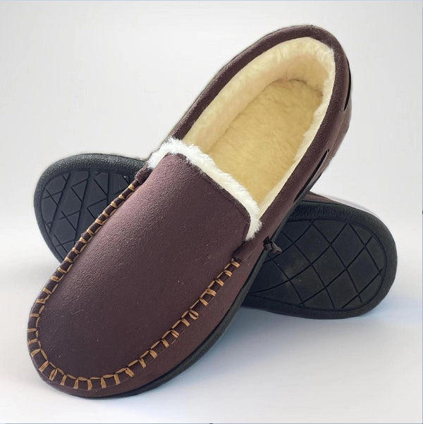 Chaussons Homme Hiver Fourrés – Confort Chaud & Élégant