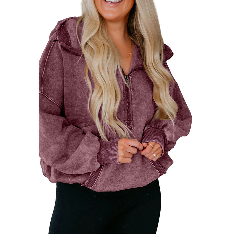 Sweat Femme Oversize Casual à Capuche – Poches & Confort Quotidien