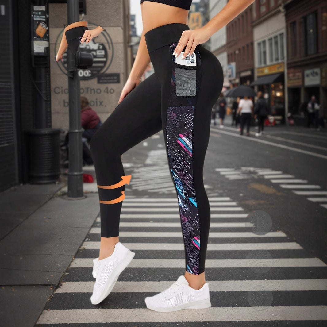 Legging Femme Yoga Évasé Taille Haute – Stretch Gainant avec Poches