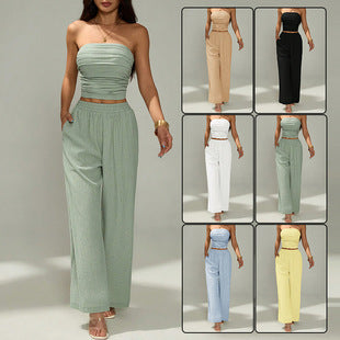Ensemble Minimal Chic – Débardeur & Pantalon Taille Haute
