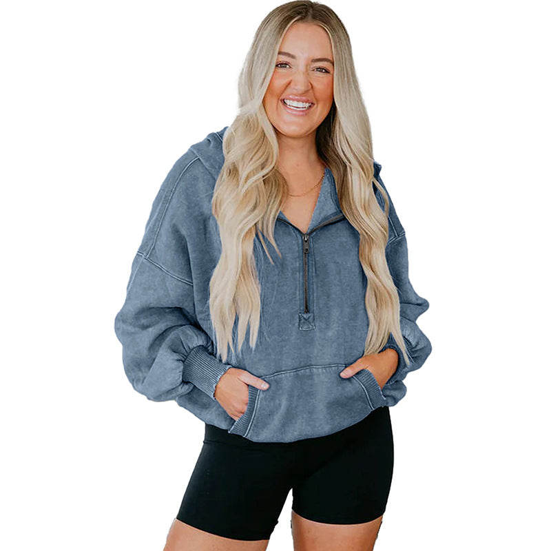 Sweat Femme Oversize Casual à Capuche – Poches & Confort Quotidien