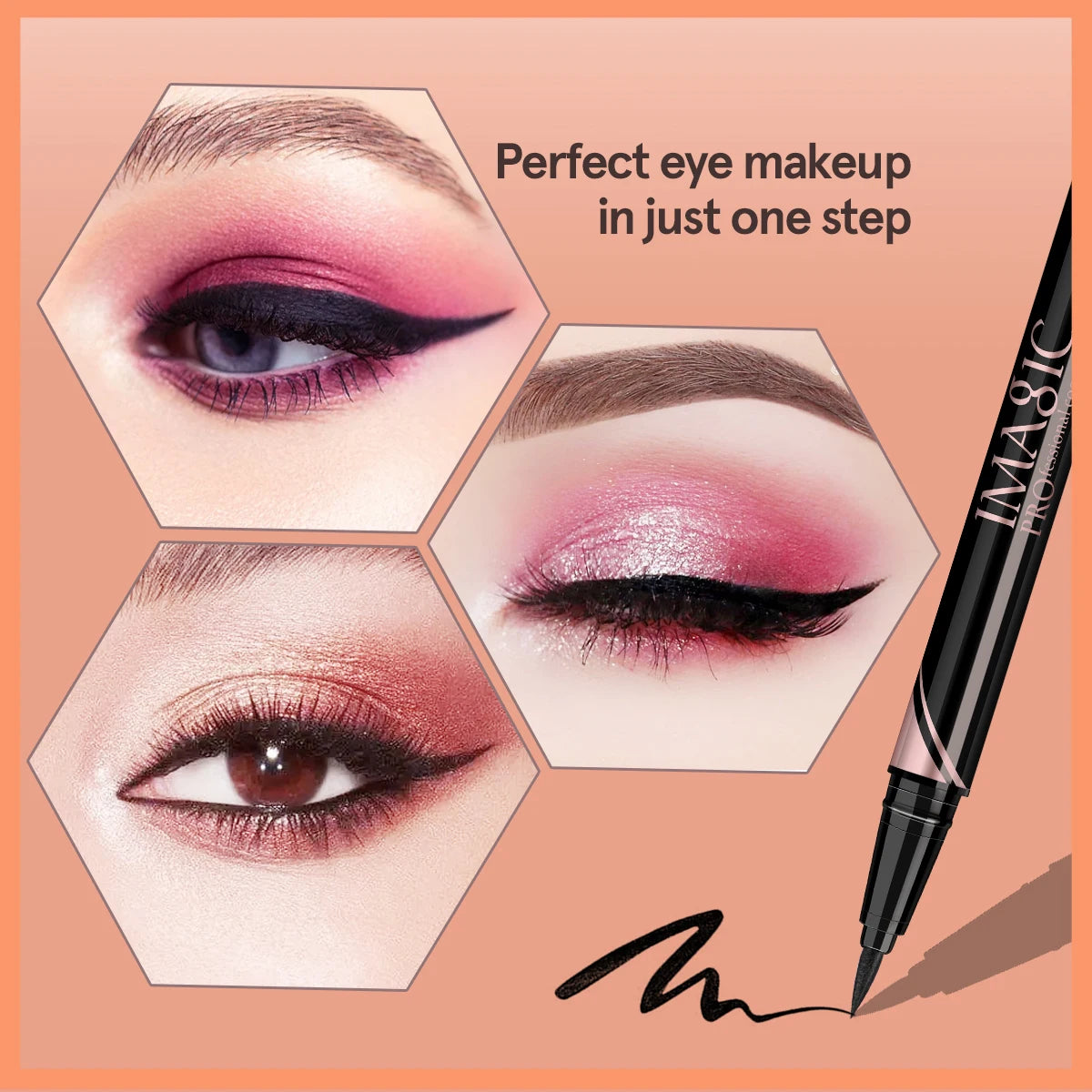 IMAGIC – Eyeliner waterproof mat noir longue tenue – Stylo eyeliner maquillage