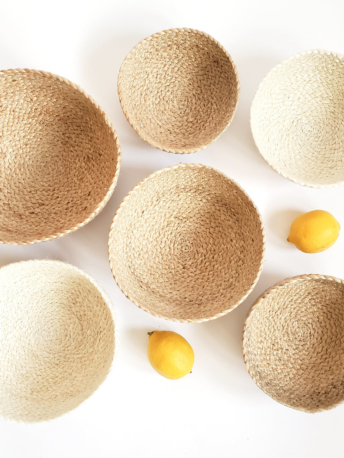 Ensemble de paniers tressés en jute – Rangement déco naturel