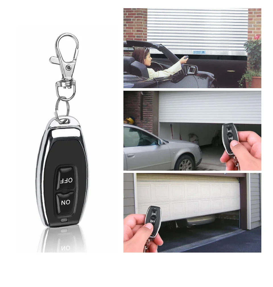 Commutateur sans fil avec télécommande 433Mhz, récepteur de relais DC 12V 1CH RF 10A et transmetteur 2CH pour serrure électromagnétique de porte