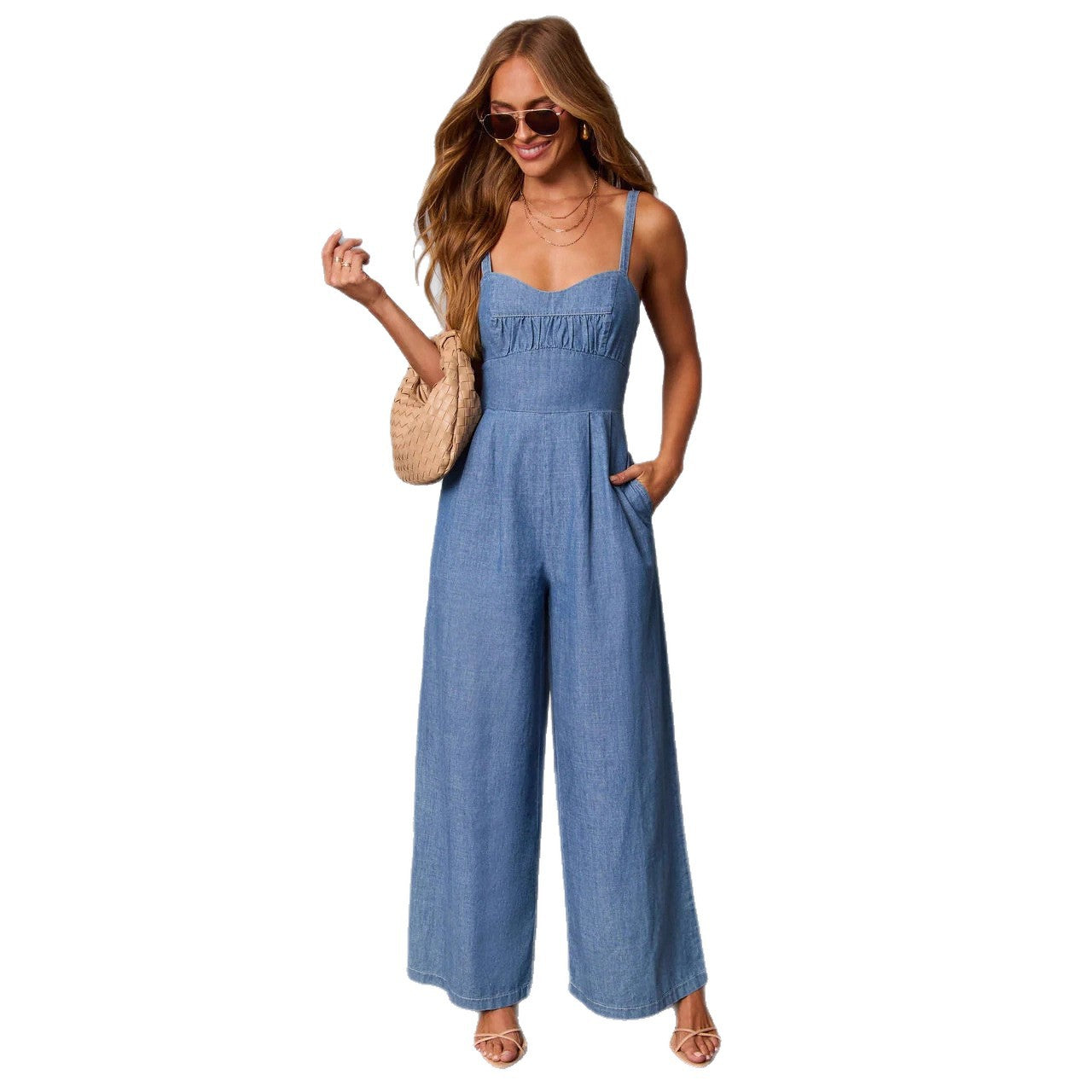 Combinaison Femme Denim Élégante