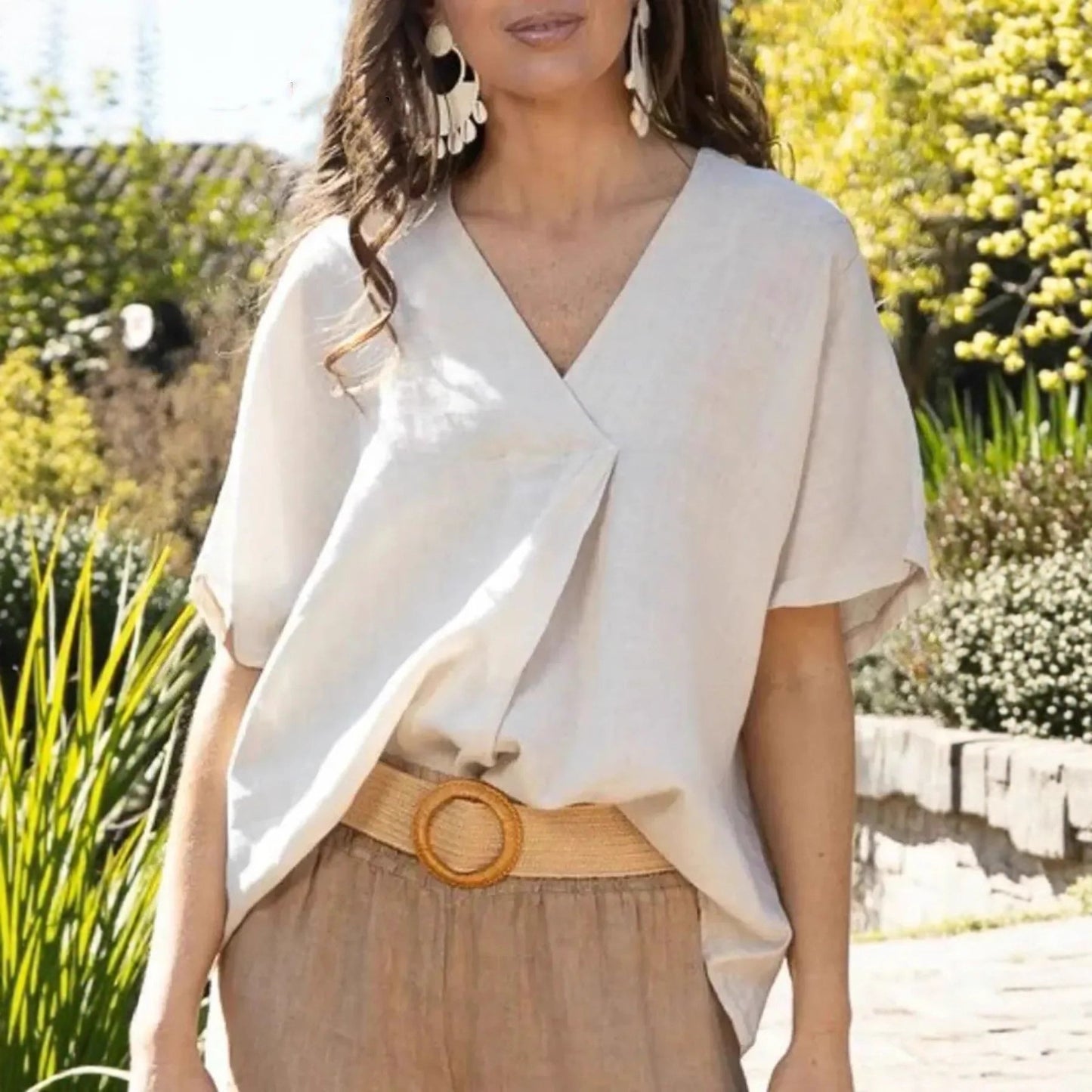 Blouse Femme Ample Élégante – Manches Courtes