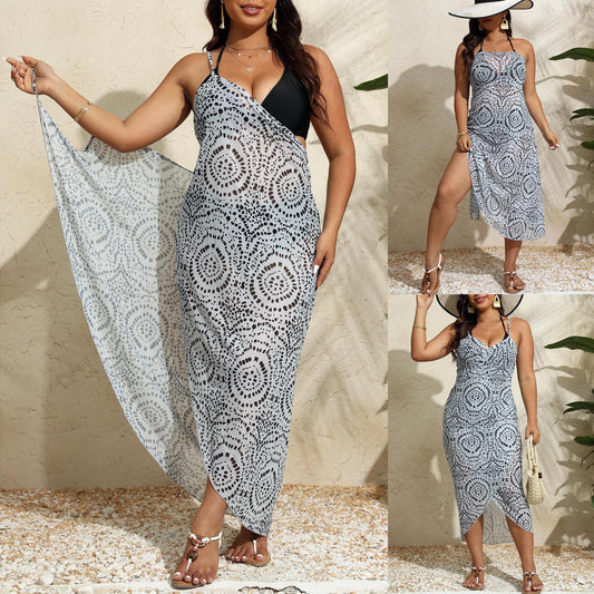 Robe Longue Grande Taille Imprimée – Coupe Fluide & Style Élégant