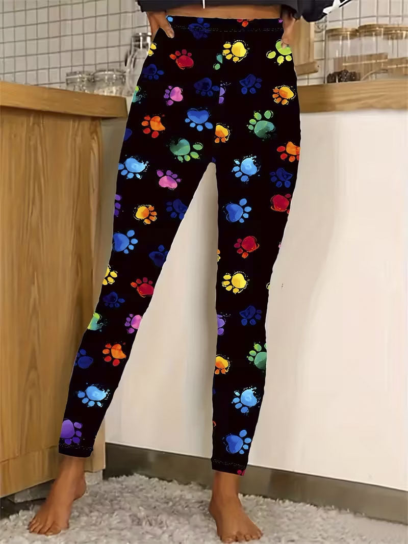 Legging Femme Yoga Taille Haute – Stretch Gainant à Motifs Imprimés