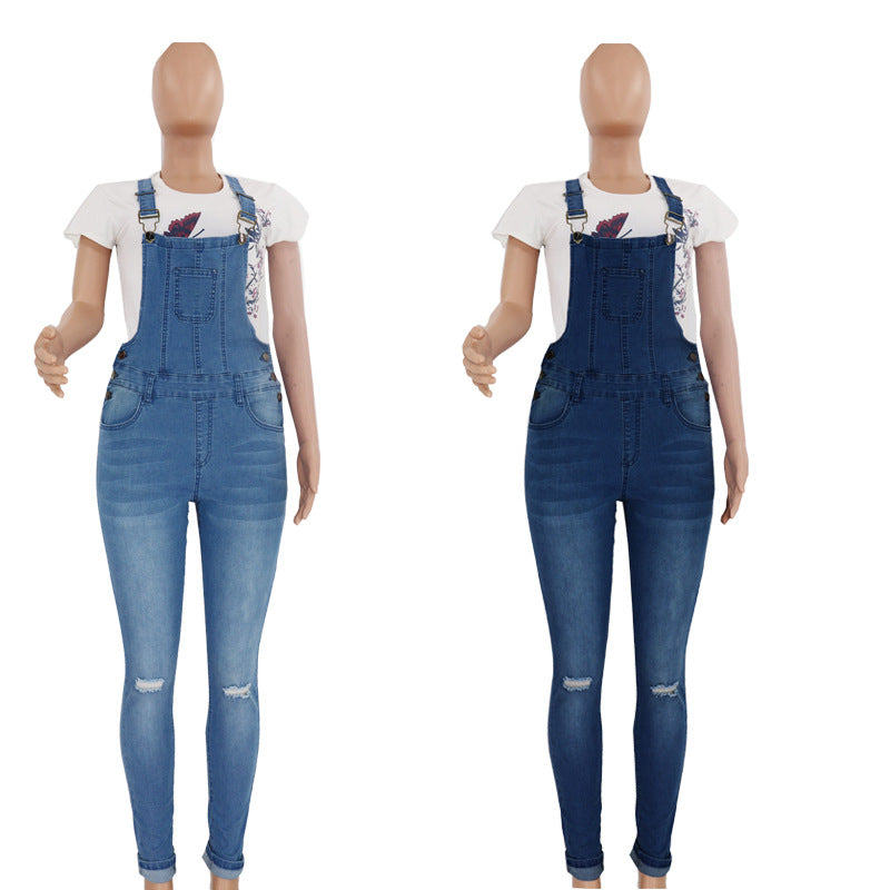 Salopette Jean Femme Slim Denim