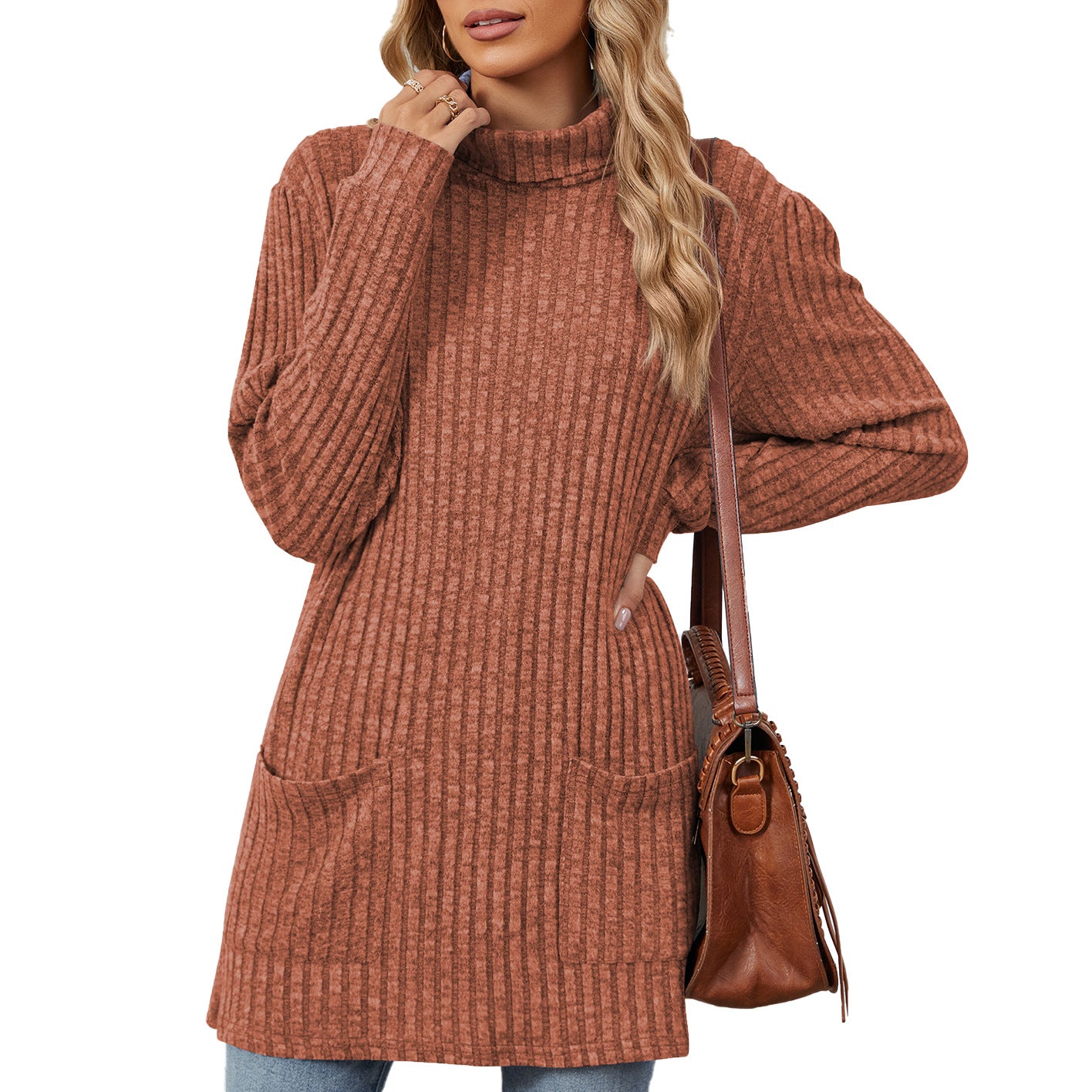 Pull Femme Long Casual Confort