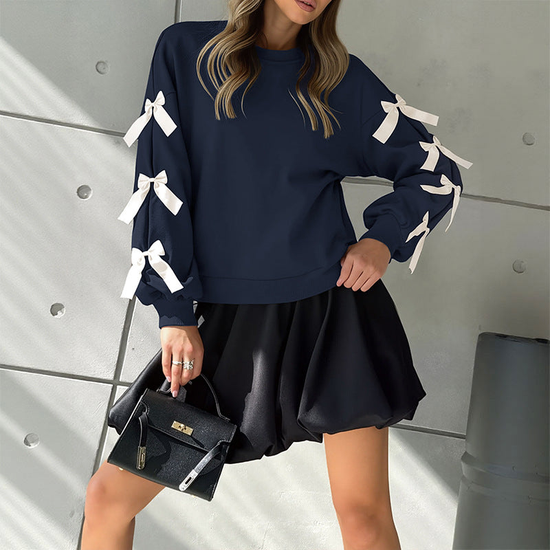 Sweat Femme à Nœuds – Manches Longues Élégantes & Confortables