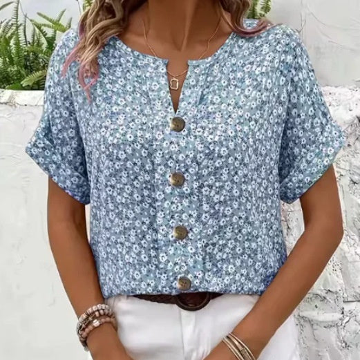 Top Femme Imprimé 3D – Coupe Ample Été