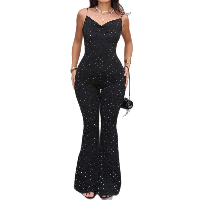 Combinaison Femme Élégante Pantalon Ajusté Sans Manches