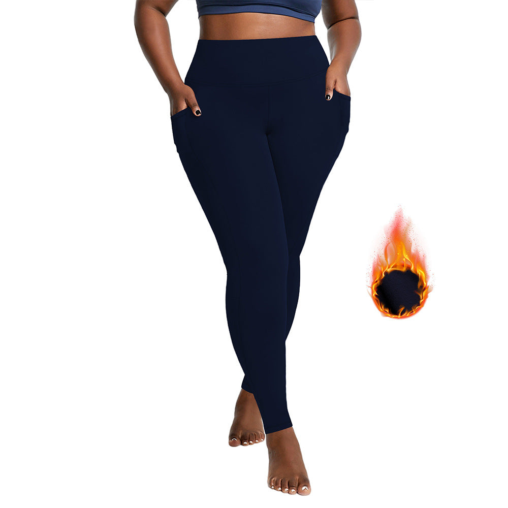 Legging Femme Polaire Taille Haute – Yoga & Hiver Ultra Chaud